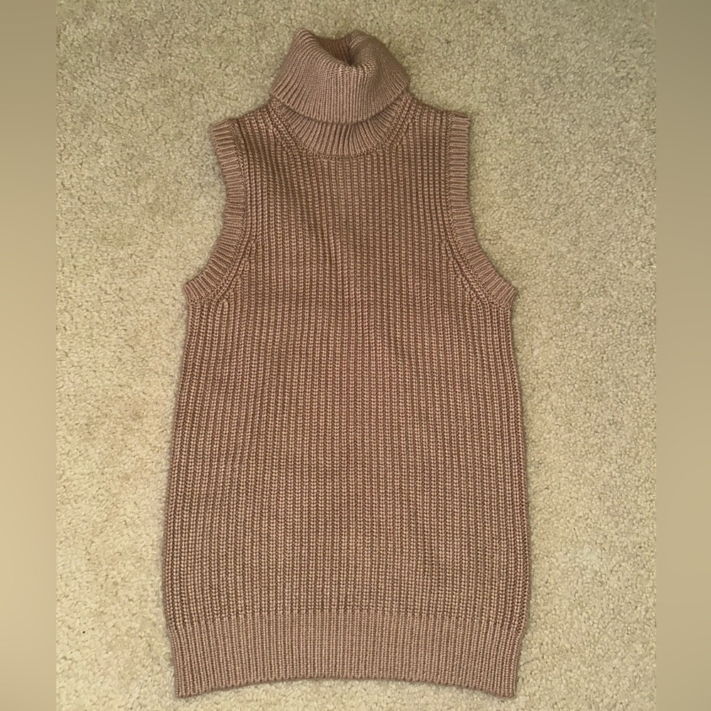 Michael Kors Sleeveless Cowl Neck Sweater - Brown